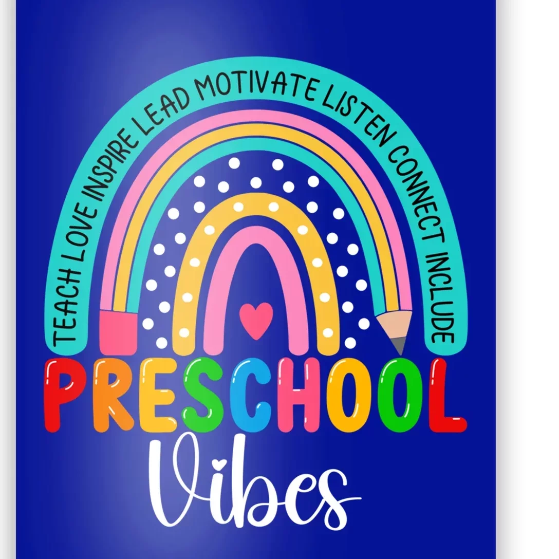 Preschool Rainbow Teacher Team Preschool Vibes Great Gift Poster