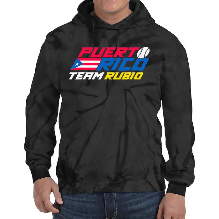 Puerto Rico - Team Rubio - Baseball Flag Tie Dye Hoodie