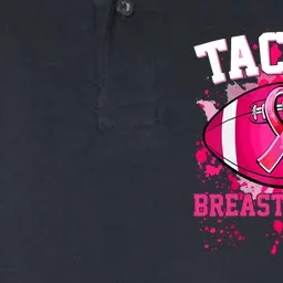 Pink Ribbon Tackle Football Breast Cancer Awareness Gift Softstyle Adult Sport Polo