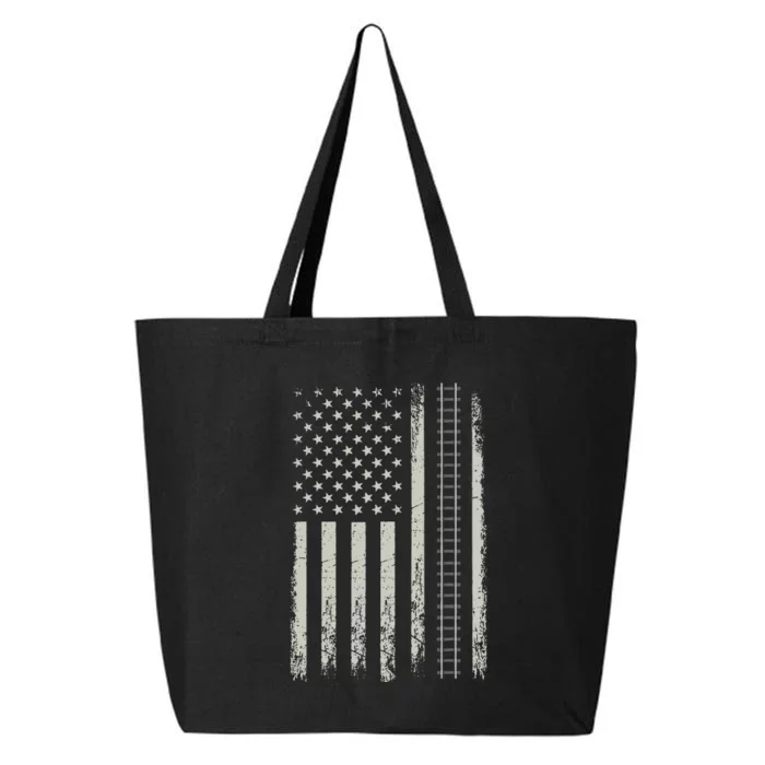 Patriotic Railroad Trains American Flag Trains Lovers 25L Jumbo Tote