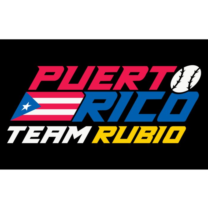 Puerto Rico Team Rubio Baseball Flag Bumper Sticker