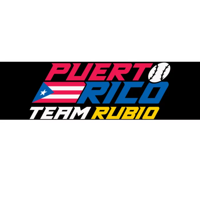 Puerto Rico Team Rubio Baseball Flag Bumper Sticker