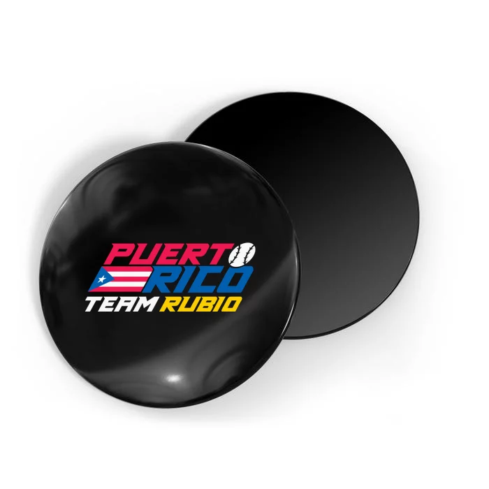 Puerto Rico Team Rubio Baseball Flag Magnet