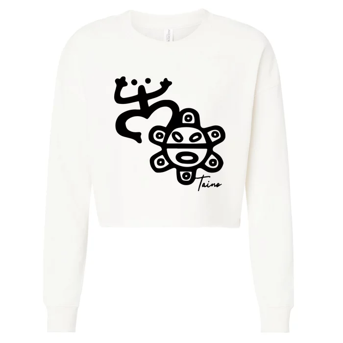 Puerto Rico Taino Coqui Frog Cropped Pullover Crew