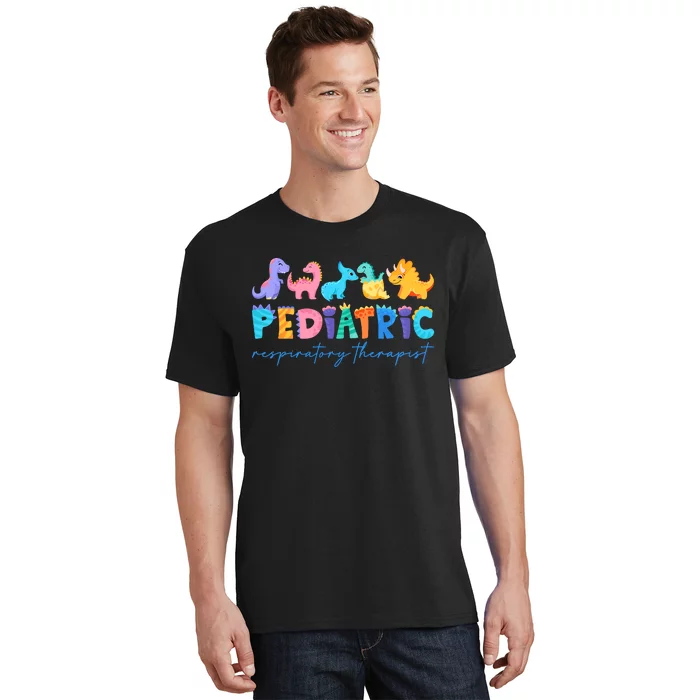 Pediatric Respiratory Therapist Dinosaur Nurse Appreciation T-Shirt