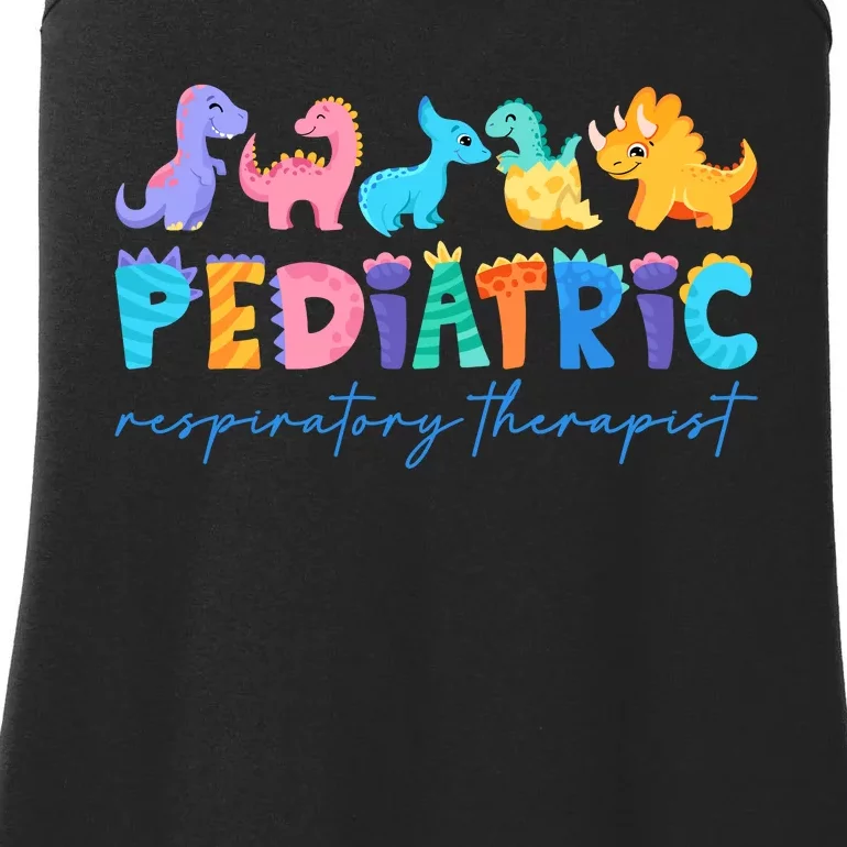 Pediatric Respiratory Therapist Dinosaur Nurse Appreciation Ladies Essential Tank