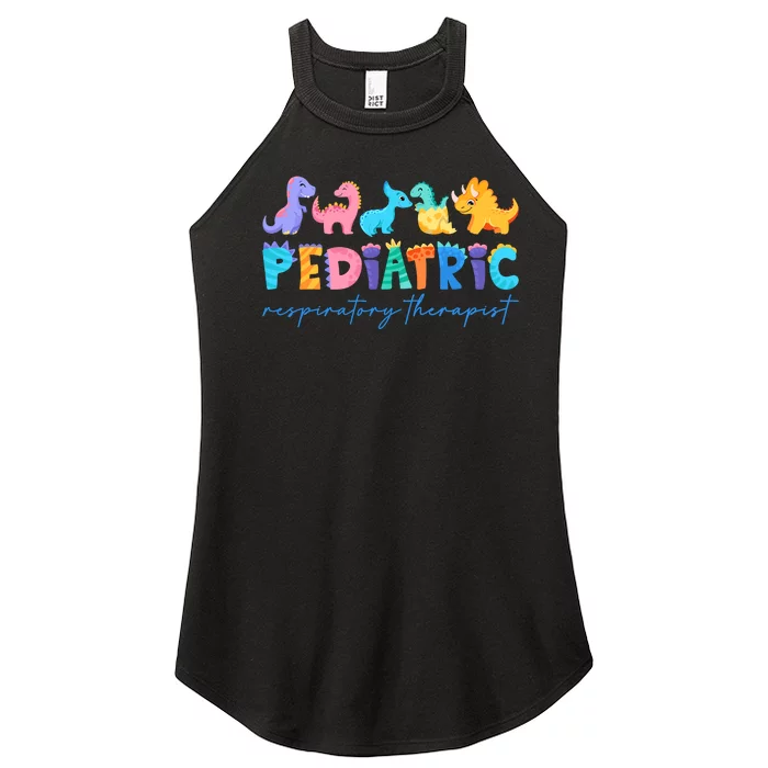 Pediatric Respiratory Therapist Dinosaur Nurse Appreciation Women’s Perfect Tri Rocker Tank