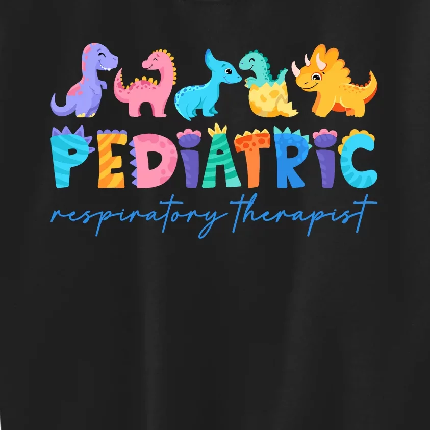 Pediatric Respiratory Therapist Dinosaur Nurse Appreciation Kids Sweatshirt