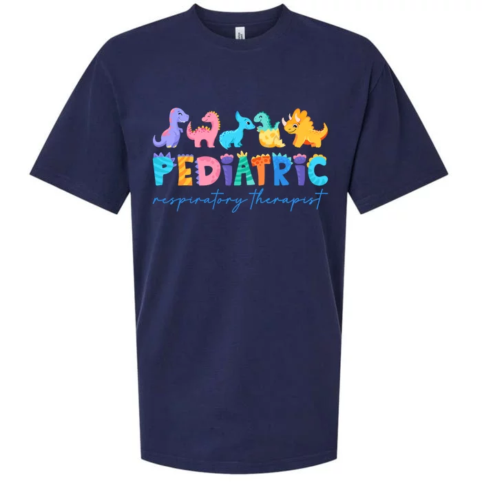 Pediatric Respiratory Therapist Dinosaur Nurse Appreciation Sueded Cloud Jersey T-Shirt