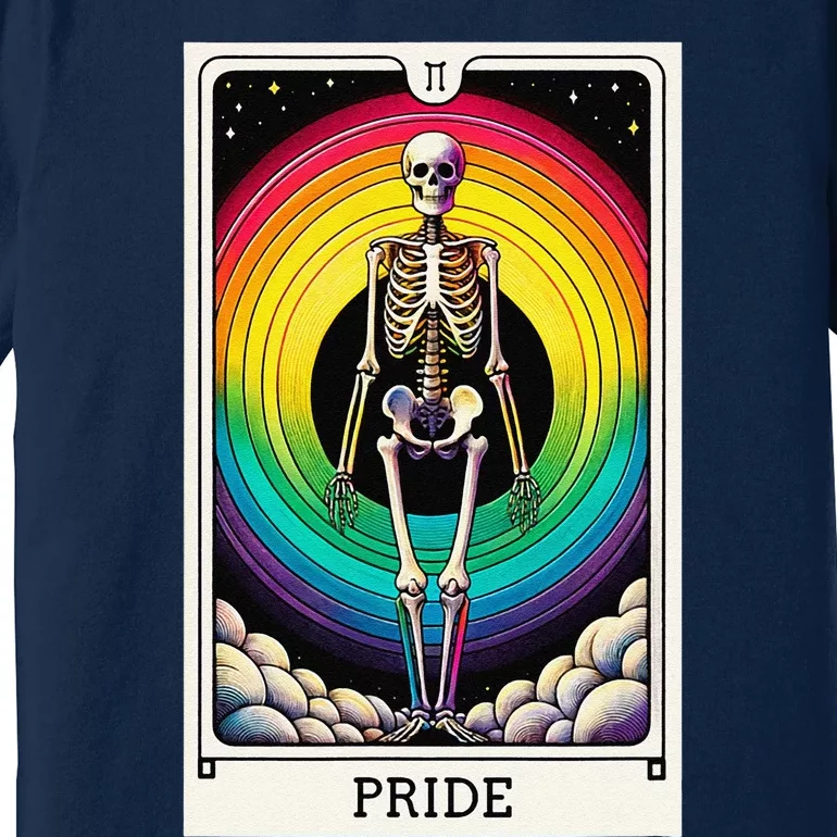 Pride Rainbow Tarot Card Skeleton Premium T-Shirt