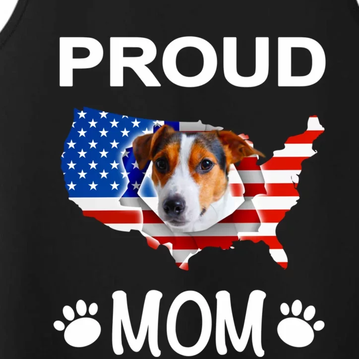 Parson Russel Terrier Russel Terrier Proud Patriot Mom Funny Gift Performance Tank