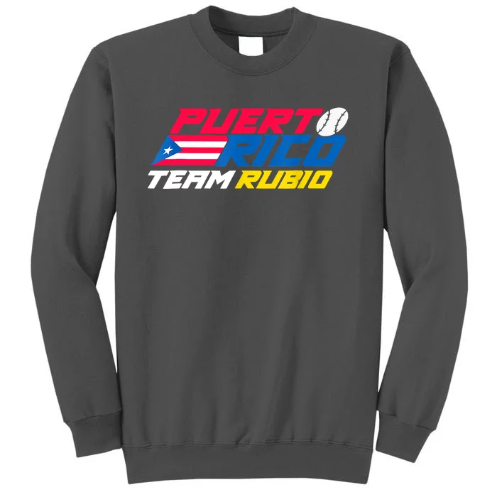 Puerto Rico Team Rubio Baseball Flag Tall Sweatshirt