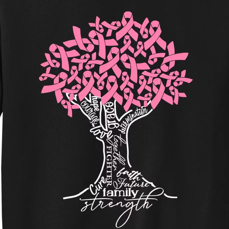 Pink Ribbon Tree Breast Cancer Fighter Breast Cancer Awareness Cancer Sweatshirt