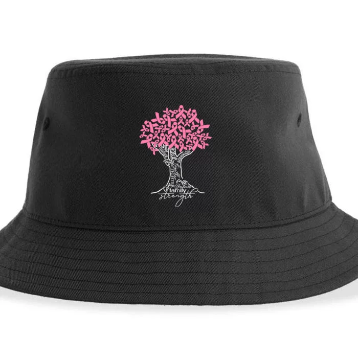 Pink Ribbon Tree Breast Cancer Fighter Breast Cancer Awareness Cancer Sustainable Bucket Hat