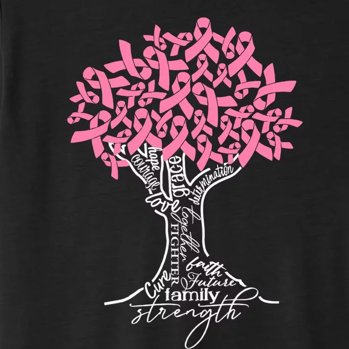 Pink Ribbon Tree Breast Cancer Fighter Breast Cancer Awareness Cancer ChromaSoft Performance T-Shirt