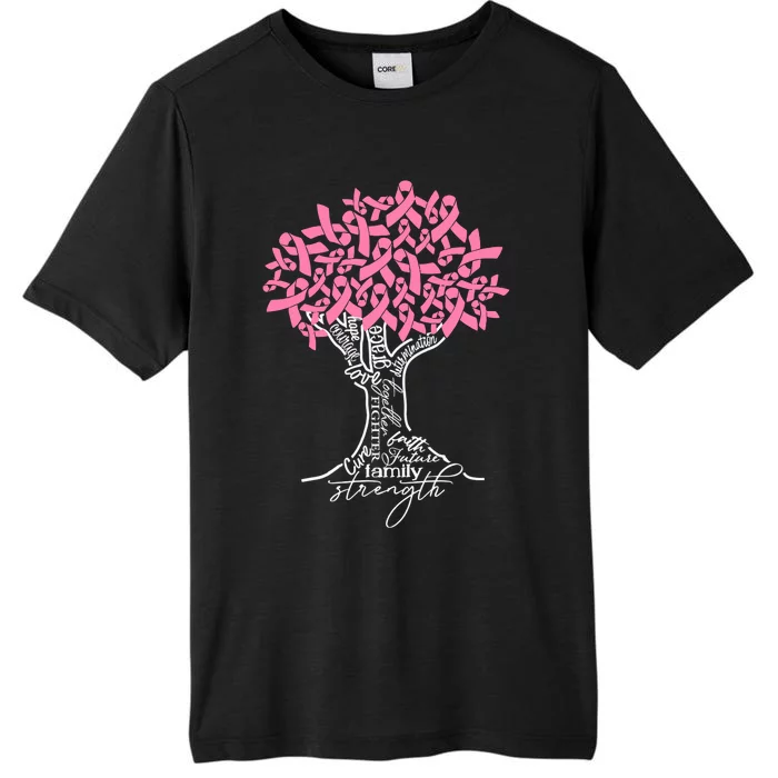 Pink Ribbon Tree Breast Cancer Fighter Breast Cancer Awareness Cancer ChromaSoft Performance T-Shirt