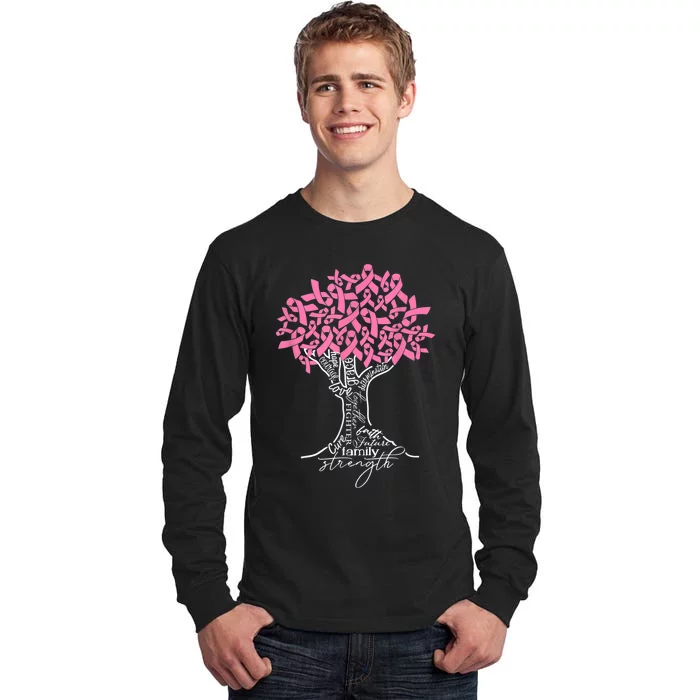 Pink Ribbon Tree Breast Cancer Fighter Tall Long Sleeve T-Shirt