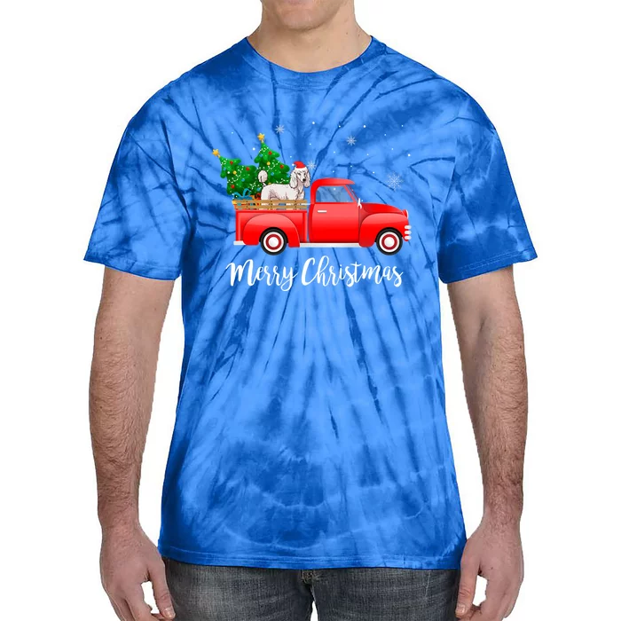 Poodle Red Truck Christmas Tree Xmas Dog Lover Funny Gift Tie-Dye T-Shirt