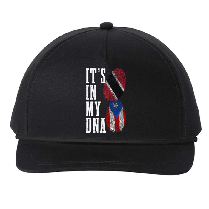 Puerto Rico Trinidad Tobago Its In My Dna Pride Puerto Rican Cool Gift Snapback Five-Panel Rope Hat