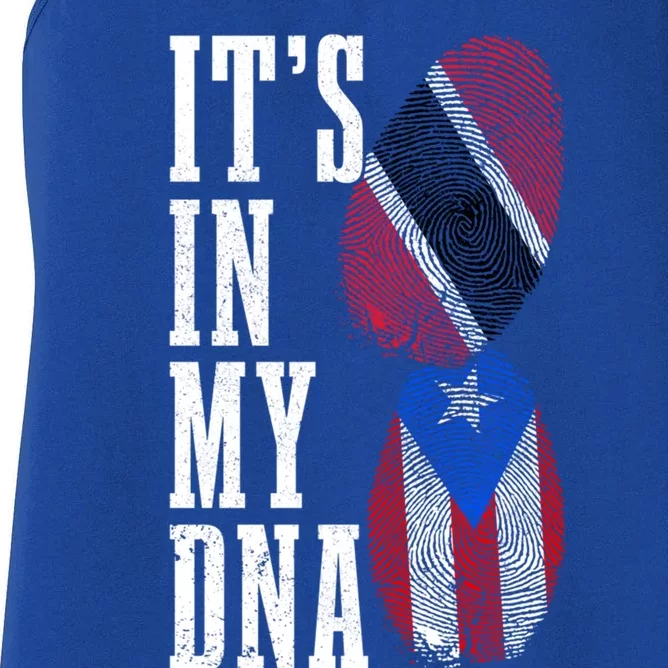 Puerto Rico Trinidad Tobago Its In My Dna Pride Puerto Rican Cool Gift Women's Racerback Tank