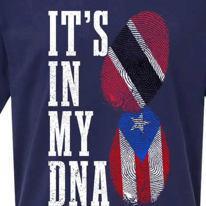 Puerto Rico Trinidad Tobago Its In My Dna Pride Puerto Rican Cool Gift Sueded Cloud Jersey T-Shirt