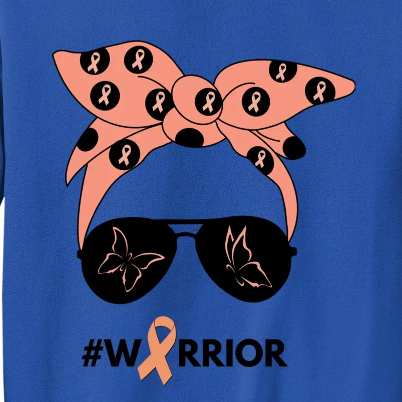 Peach Ribbon Uterine Endometrial Cancer Warrior Bandana Gift Sweatshirt