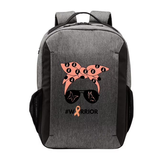 Peach Ribbon Uterine Endometrial Cancer Warrior Bandana Gift Vector Backpack