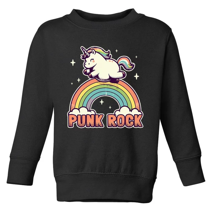 Punk Rock Unicorn I Punk Rock Toddler Sweatshirt