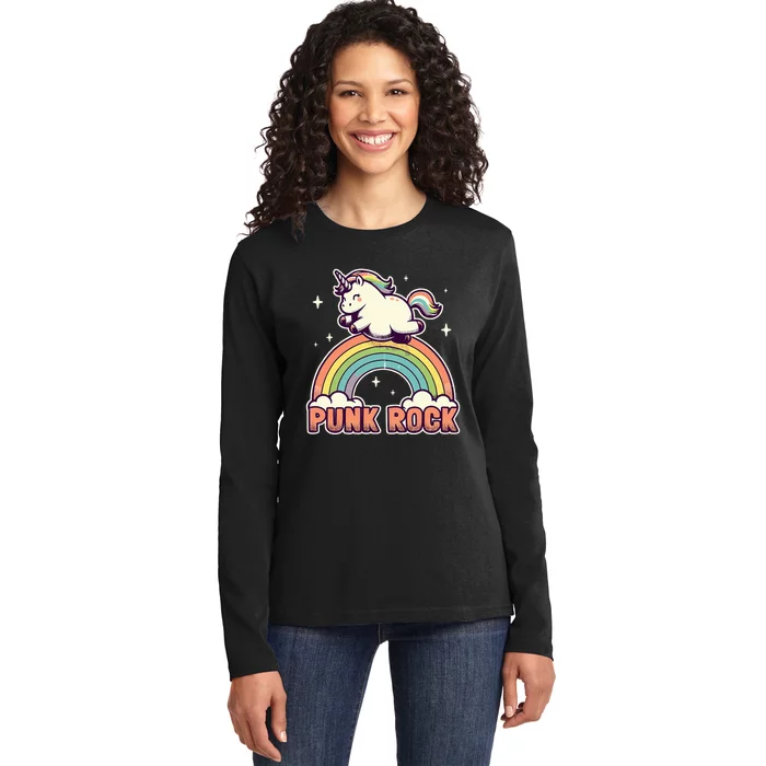 Punk Rock Unicorn I Punk Rock Ladies Long Sleeve Shirt