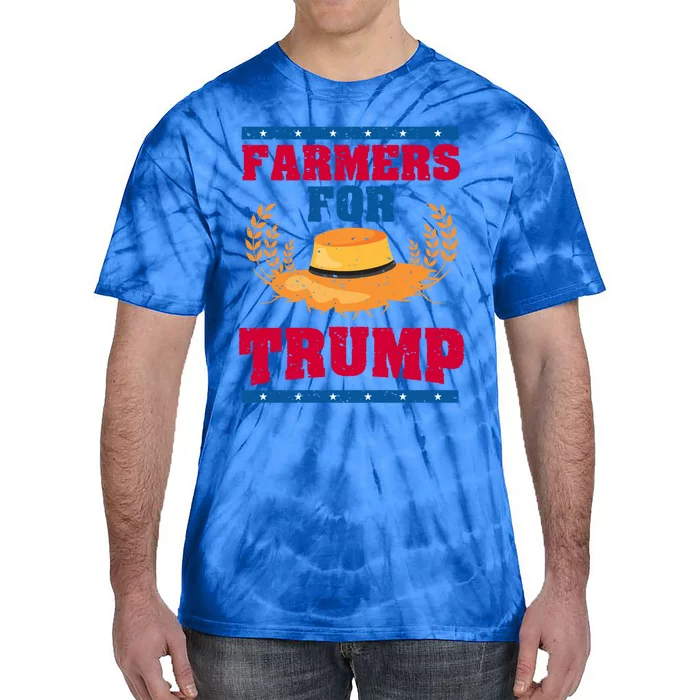 Pride Republican Usa Patriot Farmers For Trump Election Cool Gift Tie-Dye T-Shirt