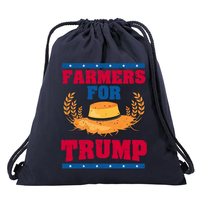 Pride Republican Usa Patriot Farmers For Trump Election Cool Gift Drawstring Bag