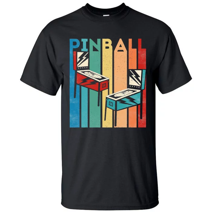 Pinball Retro Vintage Multiball Pinball Machine Arcade Game Tall T-Shirt