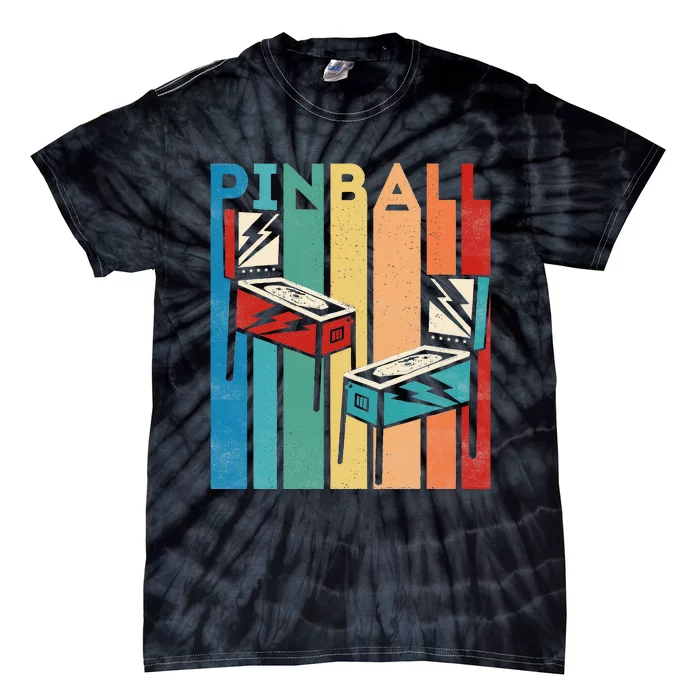 Pinball Retro Vintage Multiball Pinball Machine Arcade Game Tie-Dye T-Shirt