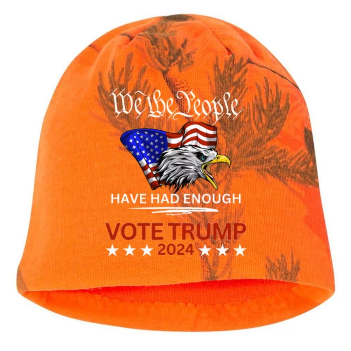 Pro Republican Vote Trump 2024 We The People Have Had Enough Kati - Camo Knit Beanie