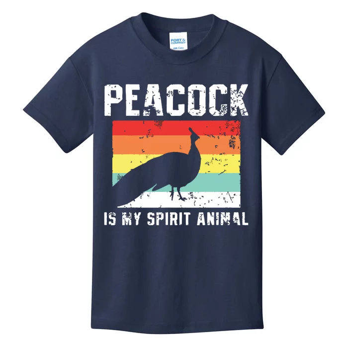 Peacock Retro Vintage Kids T-Shirt