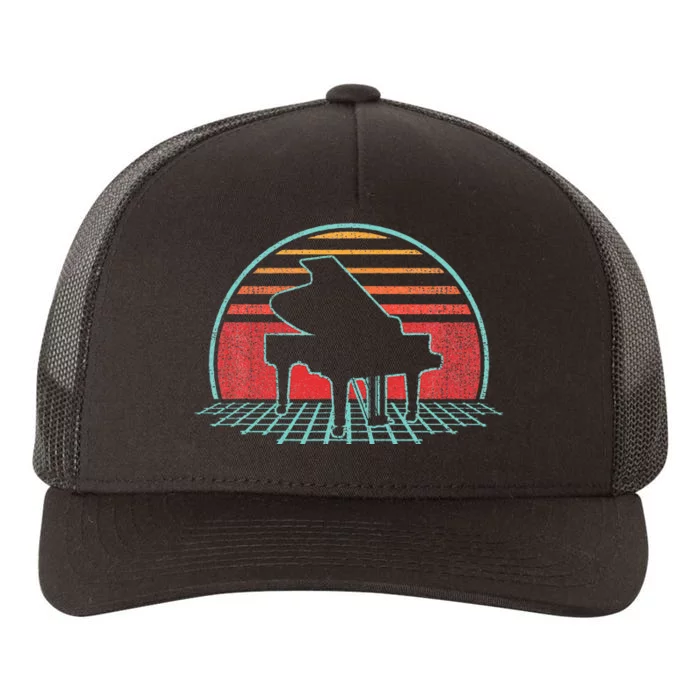 Piano Retro Vintage 80s Player Pianist Musician Gift Yupoong Adult 5-Panel Trucker Hat