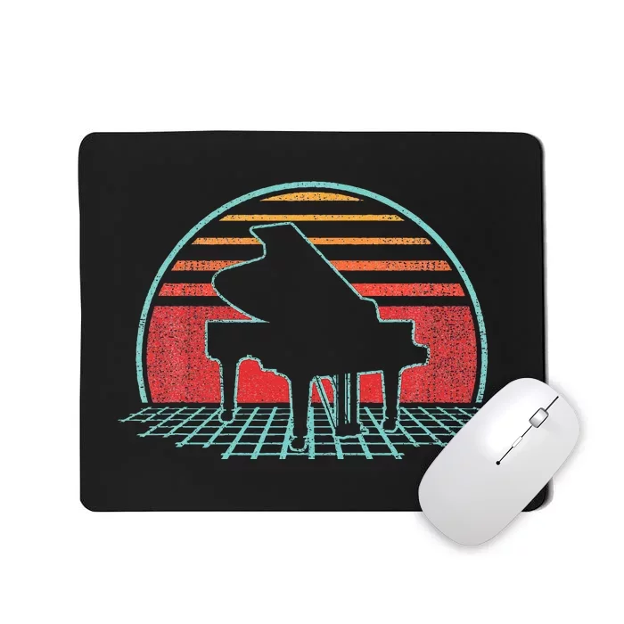 Piano Retro Vintage 80s Player Pianist Musician Gift Mousepad