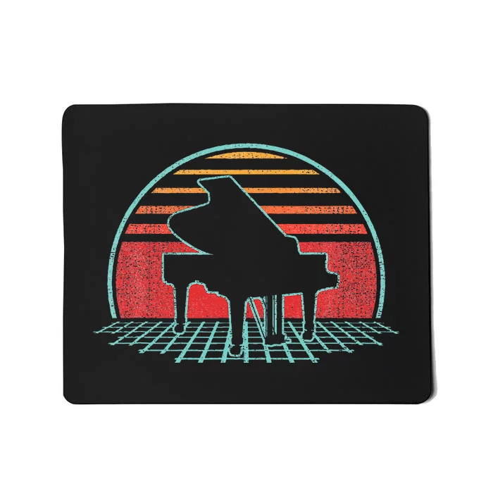 Piano Retro Vintage 80s Player Pianist Musician Gift Mousepad