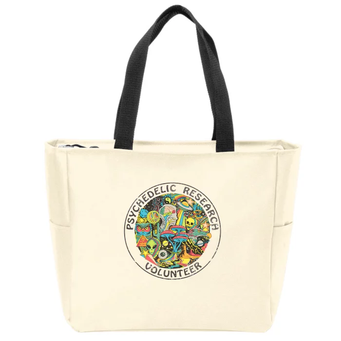 Psychedelic Research Volunteer Zip Tote Bag