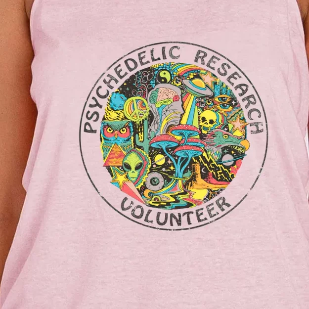 Psychedelic Research Volunteer Women's Knotted Racerback Tank