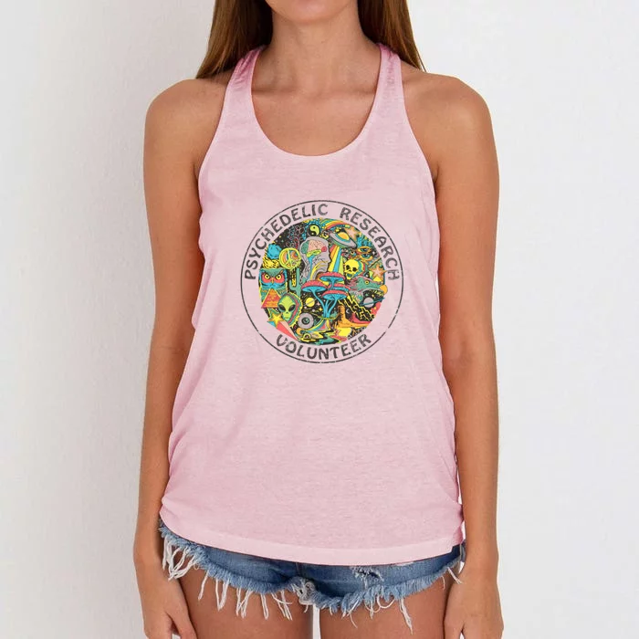 Psychedelic Research Volunteer Women's Knotted Racerback Tank