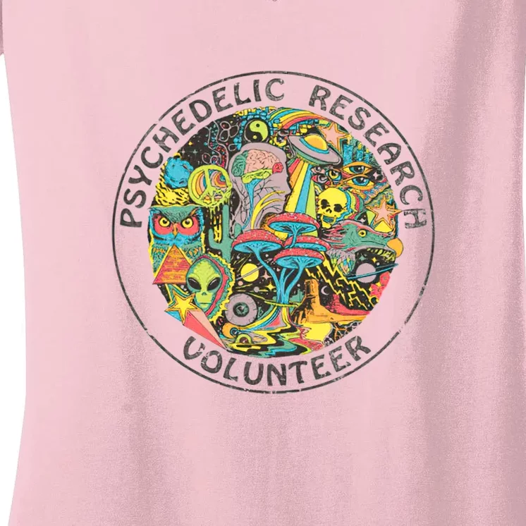 Psychedelic Research Volunteer Women's V-Neck T-Shirt