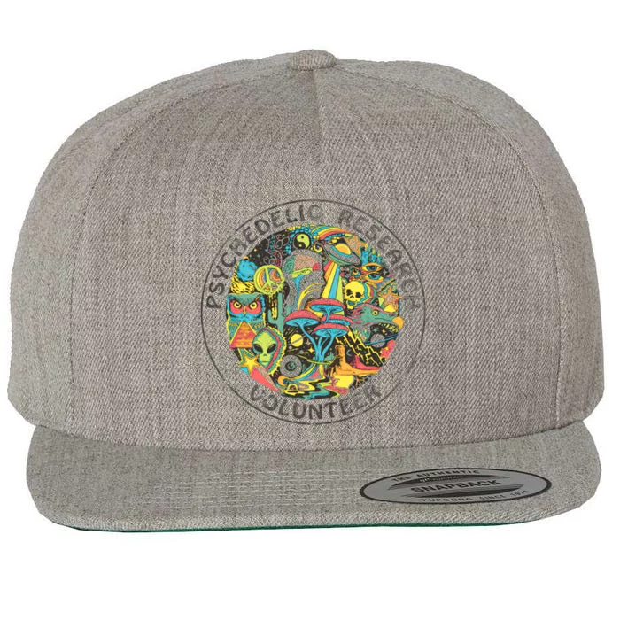 Psychedelic Research Volunteer Wool Snapback Cap