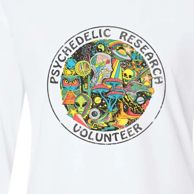 Psychedelic Research Volunteer Womens Cotton Relaxed Long Sleeve T-Shirt