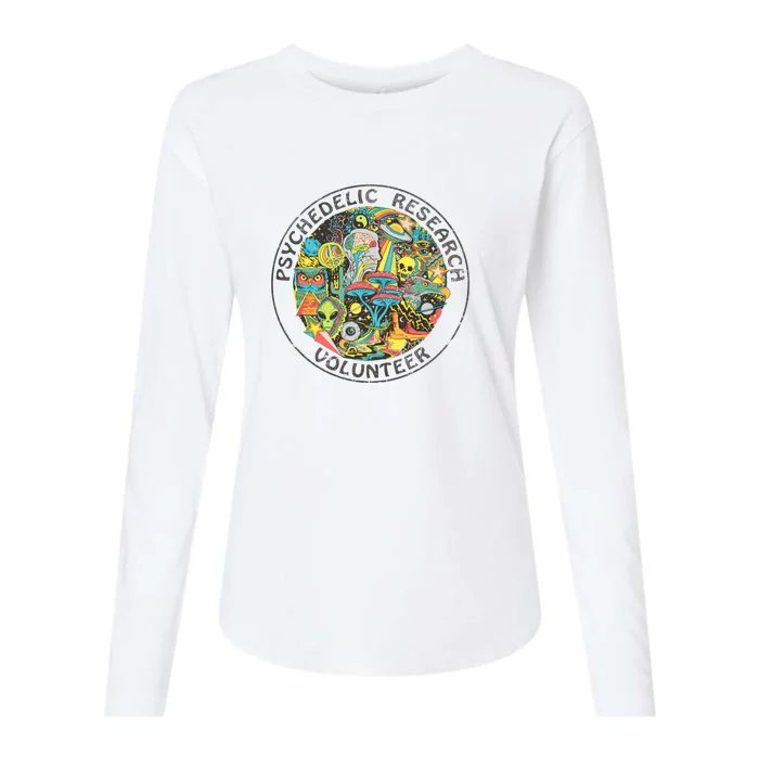 Psychedelic Research Volunteer Womens Cotton Relaxed Long Sleeve T-Shirt