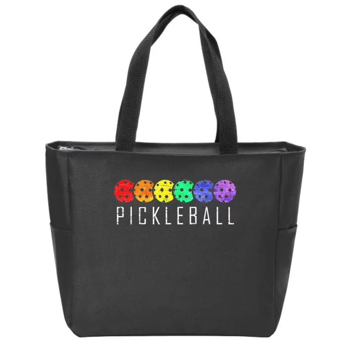 Pickleball Retro Vintage Paddle Sports Funny Player Zip Tote Bag