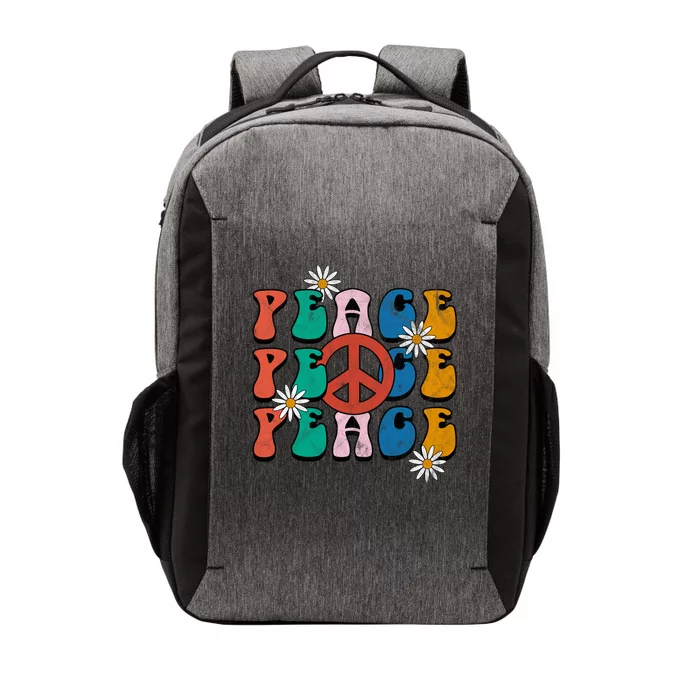 Peace Retro Vintage Sunflower Vector Backpack