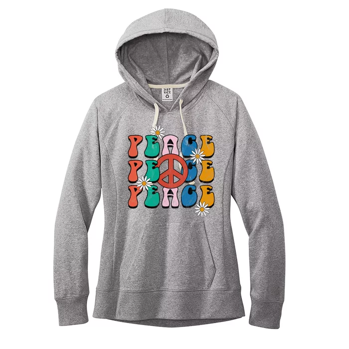 Peace Retro Vintage Sunflower Women's Fleece Hoodie