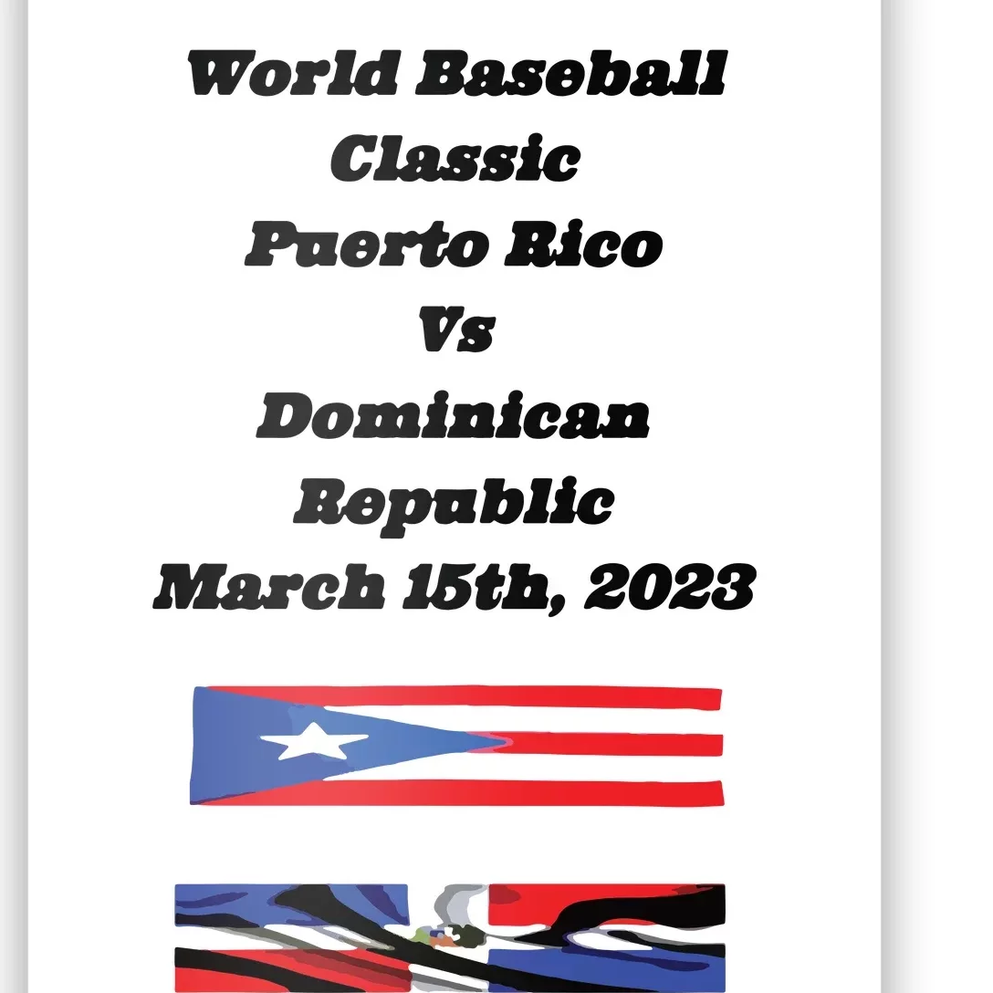 Puerto Rico Vs Dominican Republic Poster