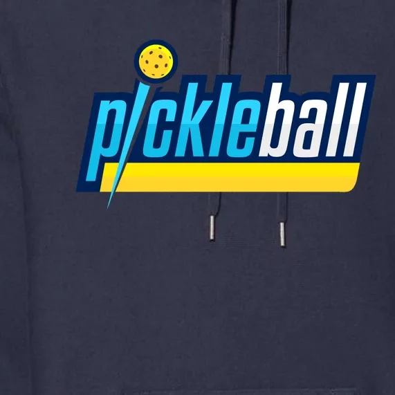 Pickleball Retro Volt Logo Premium Hoodie